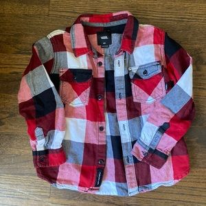 Vans Size 4 toddler flannel like new